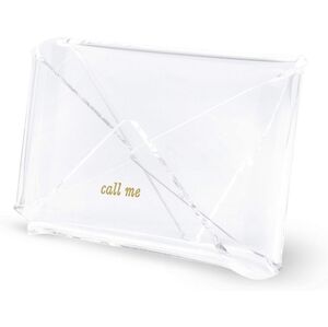 Kate Spade Clear Acrylic "Call Me" Business Card Holder